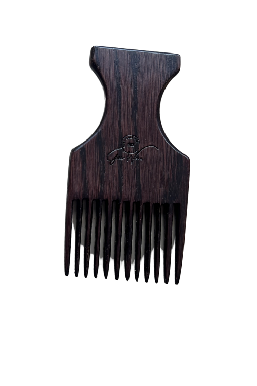 Jeronimo Encino Wood Hair Pick - Anti-Frizz, Static-Free, Ethically-Made, For All Hair Types