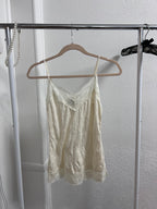 Ivory Lace Trim Cami Top