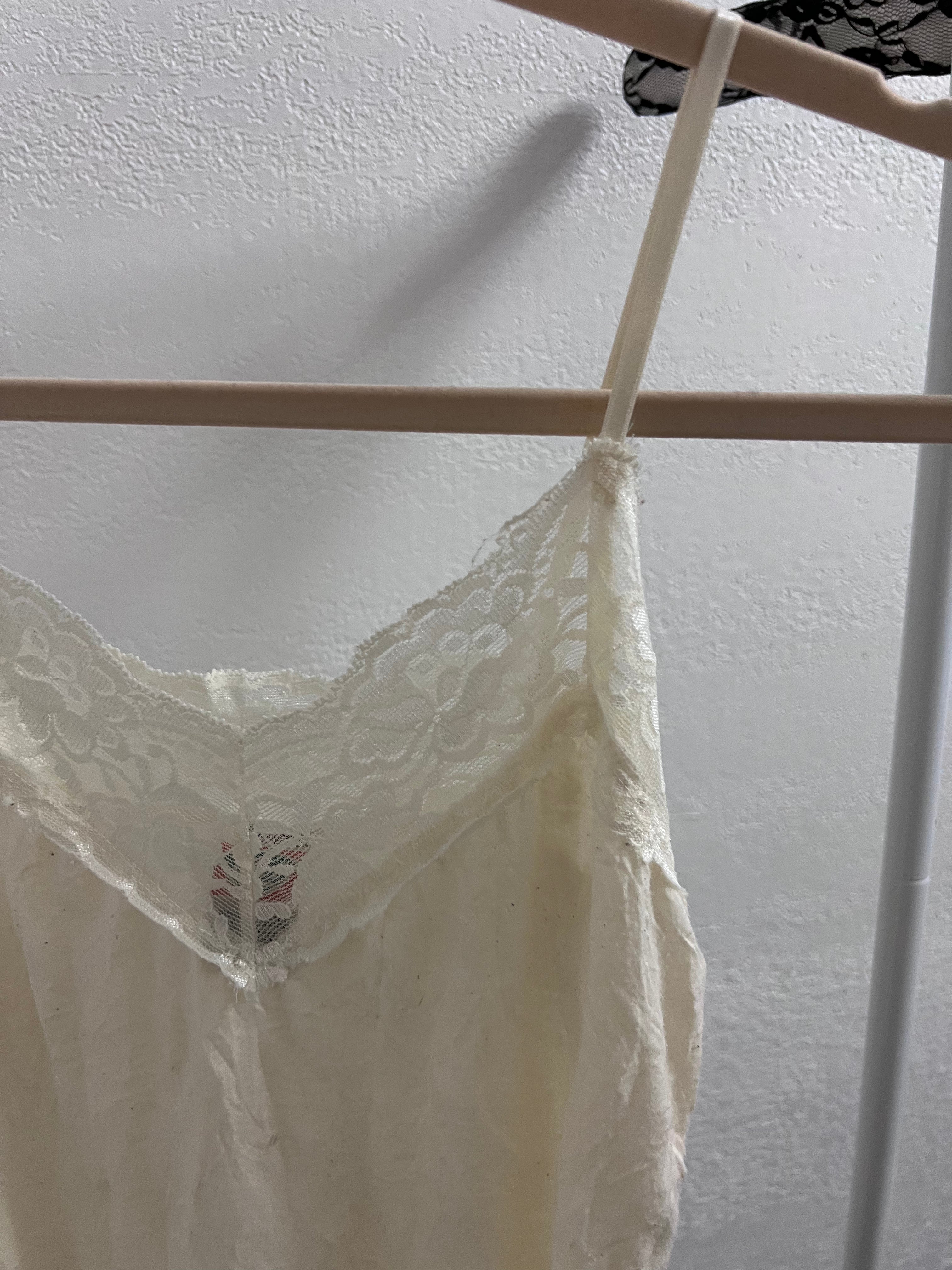 Ivory Lace Trim Cami Top