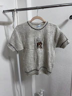 Chelsea Gardens Horse Embroidered Knit Top