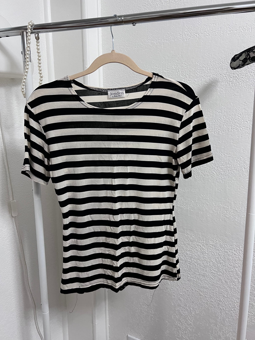 Black + White Striped Tee