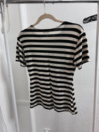 Black + White Striped Tee