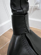 Amerai Italian Leather Ruched Shoulder Bag