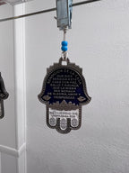 Jewish Bracha Home Blessing Wall Hanging – Hebrew + Spanish (Hamsa Design)