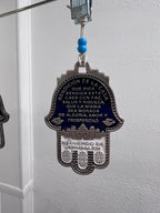 Jewish Bracha Home Blessing Wall Hanging – Hebrew + Spanish (Hamsa Design)