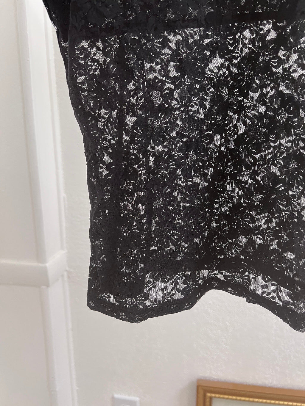 black lace camisole tank