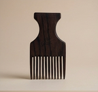 Jeronimo Encino Wood Hair Pick - Anti-Frizz, Static-Free, Ethically-Made, For All Hair Types