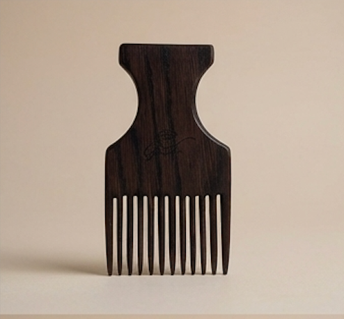 Jeronimo Encino Wood Hair Pick - Anti-Frizz, Static-Free, Ethically-Made, For All Hair Types