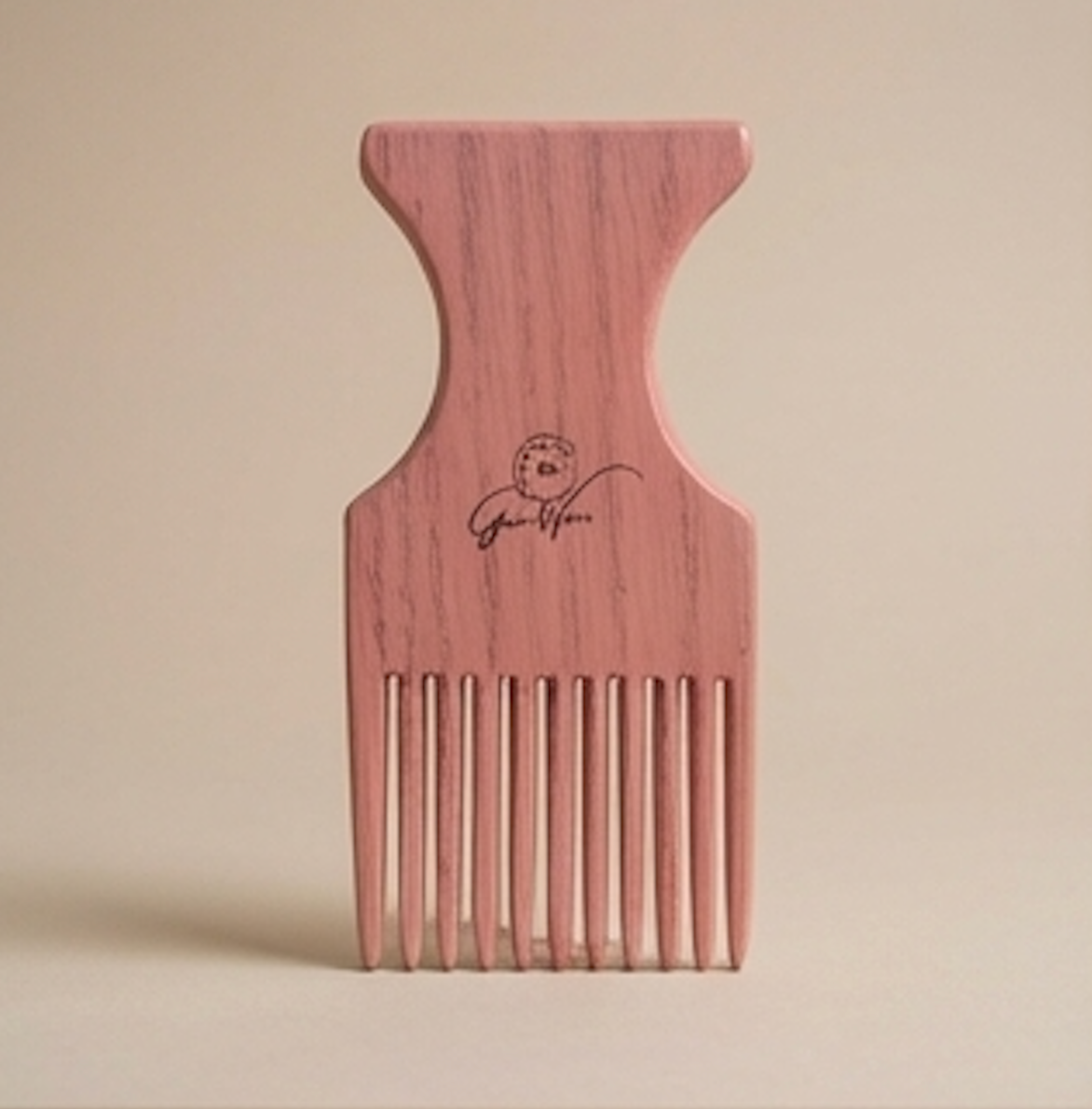 Jeronimo Encino Wood Hair Pick - Anti-Frizz, Static-Free, Ethically-Made, For All Hair Types