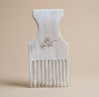 Jeronimo Encino Wood Hair Pick - Anti-Frizz, Static-Free, Ethically-Made, For All Hair Types