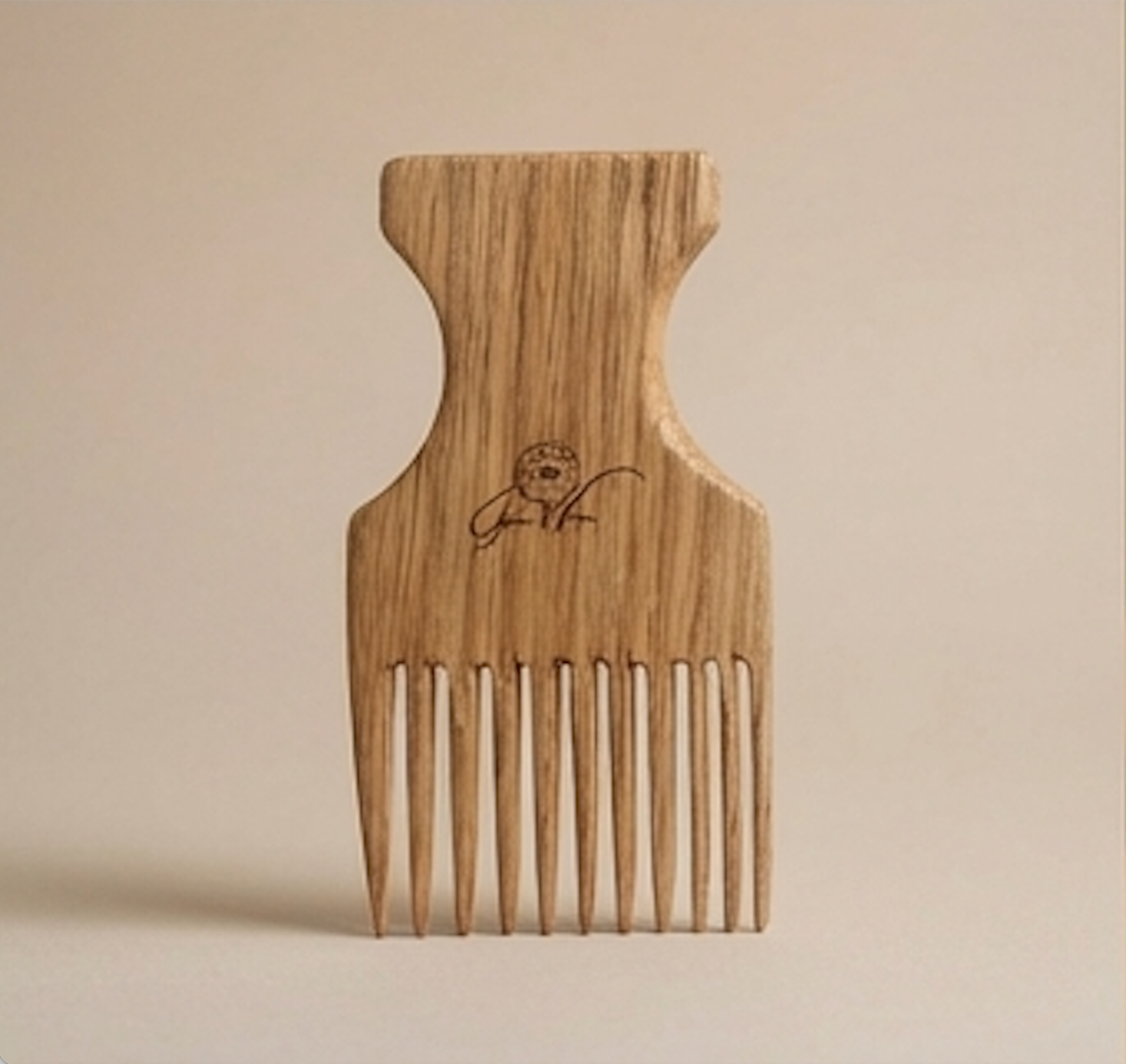 Jeronimo Encino Wood Hair Pick - Anti-Frizz, Static-Free, Ethically-Made, For All Hair Types