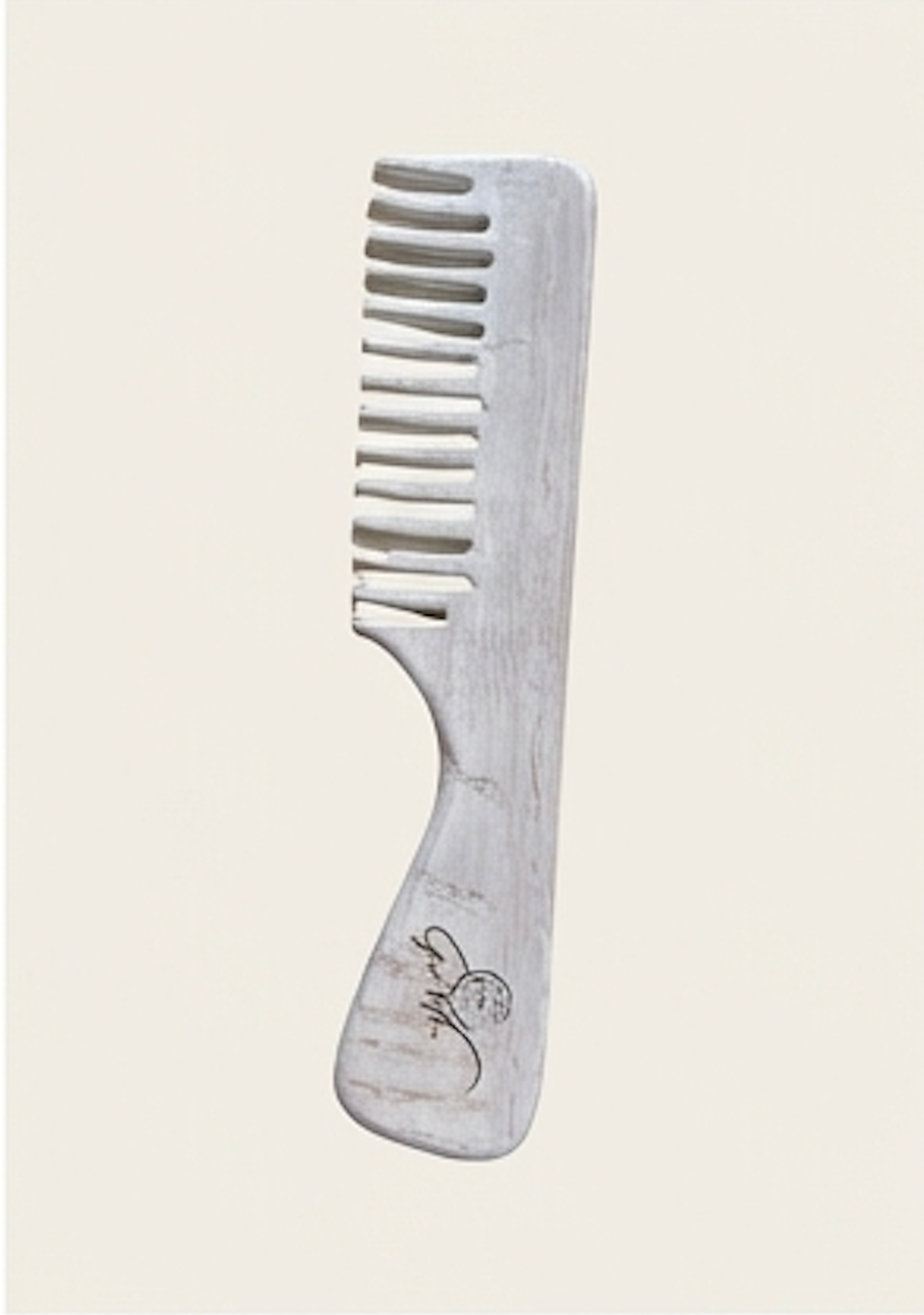 Eglantina Encino Wood Hair Comb - Anti-Frizz, Static-Free, Ethically Made, All Hair Types
