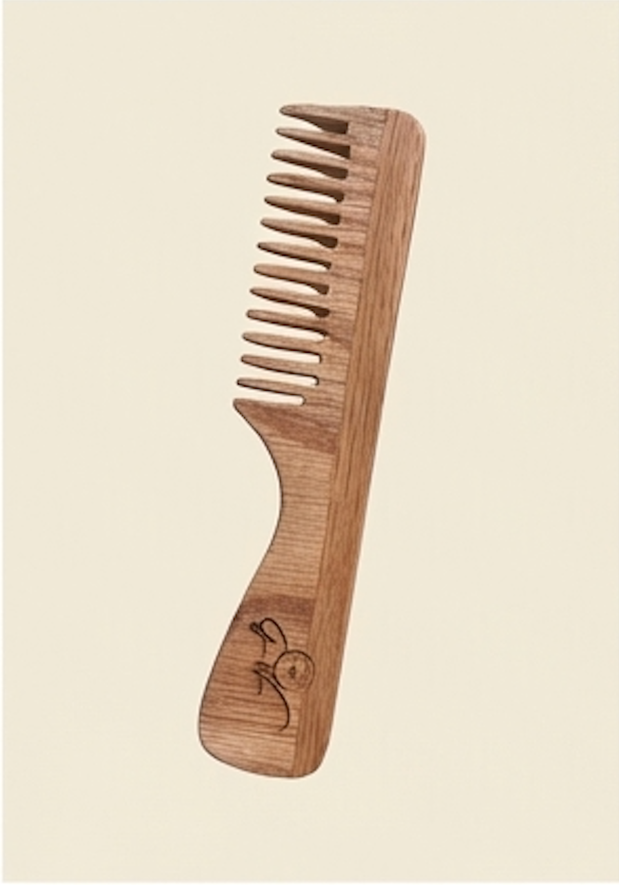 Eglantina Encino Wood Hair Comb - Anti-Frizz, Static-Free, Ethically Made, All Hair Types