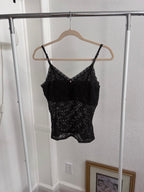 black lace camisole tank