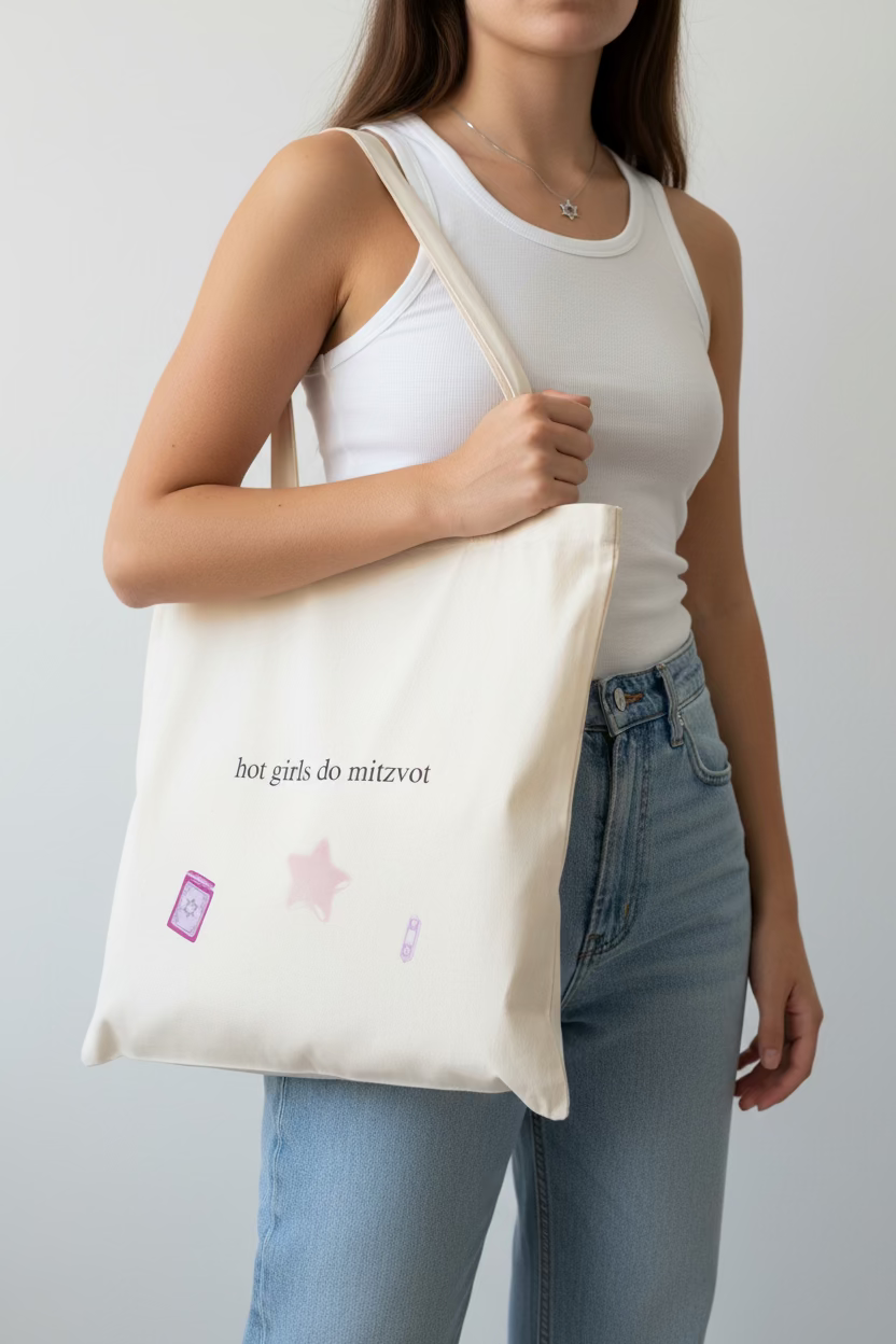 hot girls do mitzvot tote bag