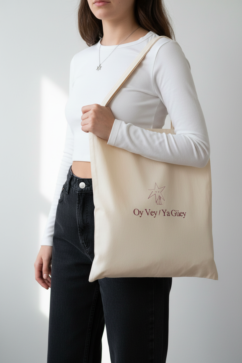oy vey ya why tote bag jewish