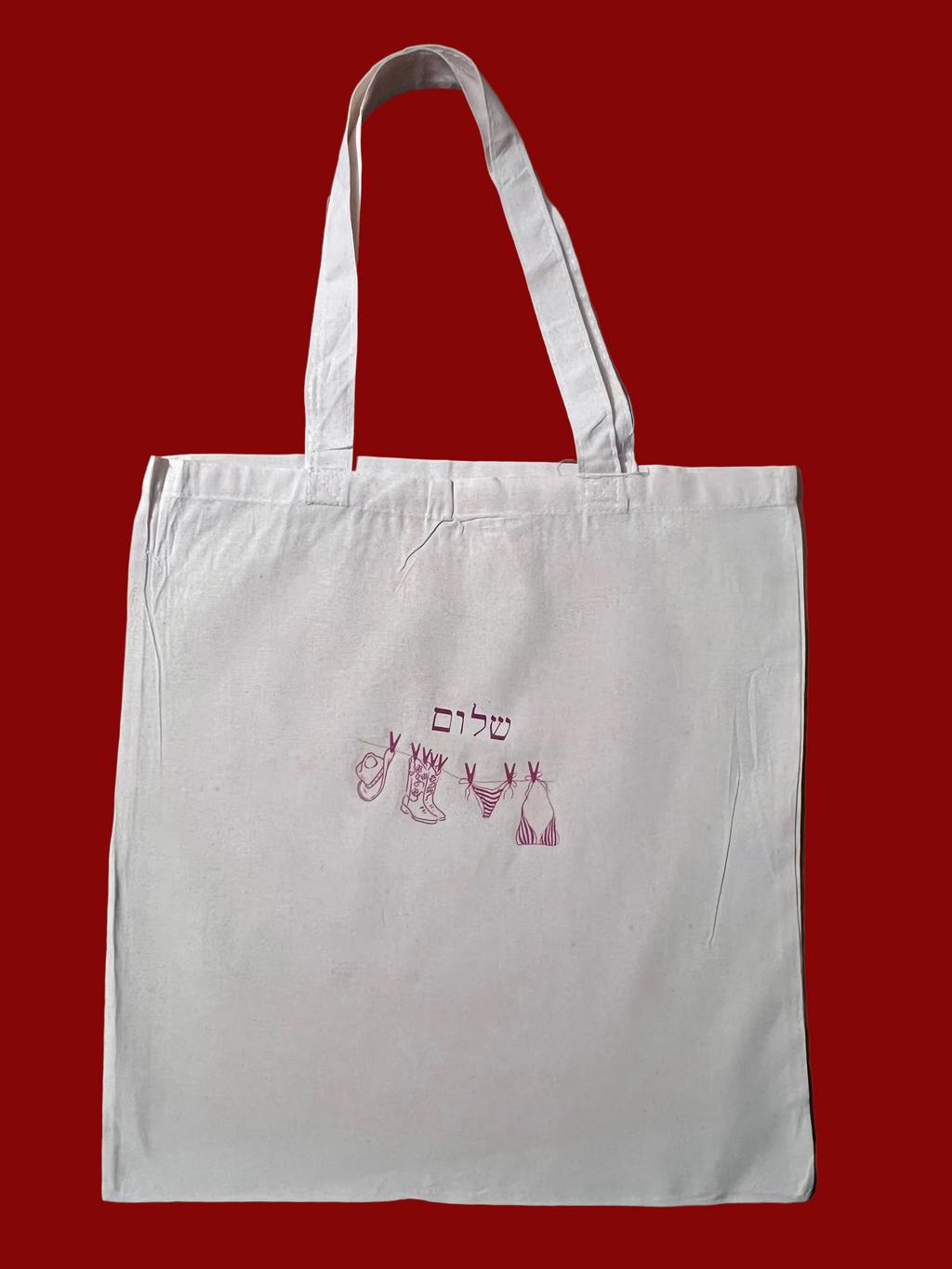shalom cowgirl tote bag
