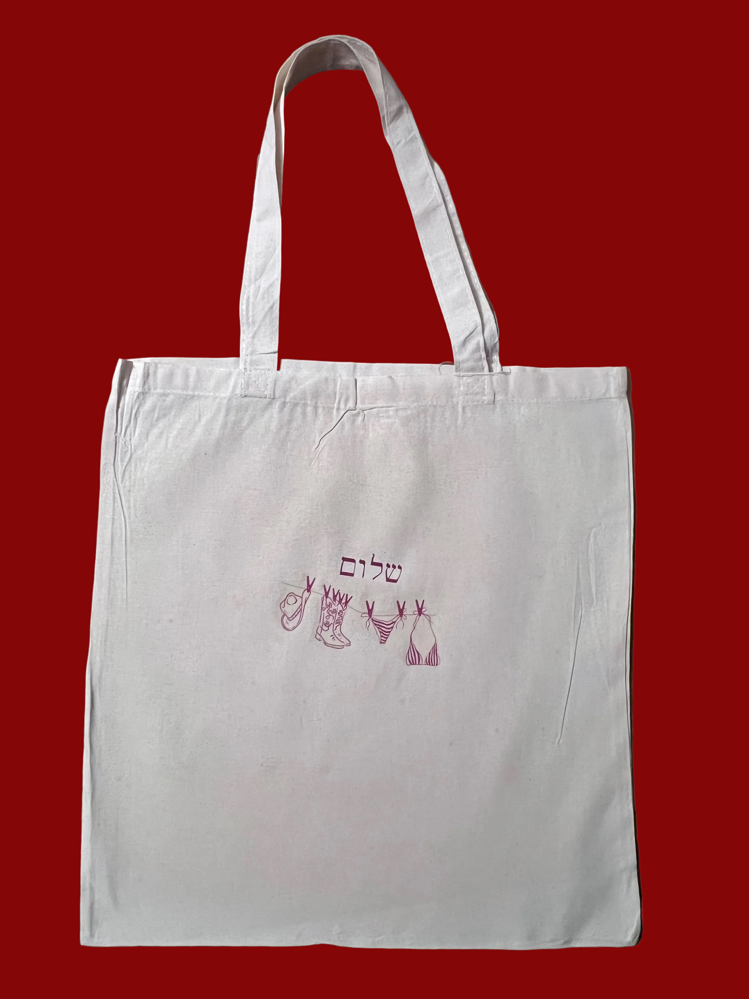 shalom cowgirl tote bag